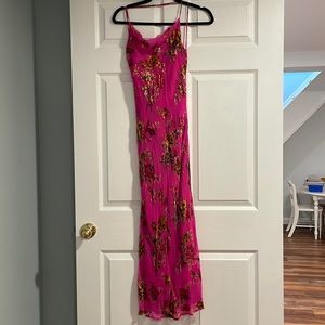 Rat and boa silk midi dress